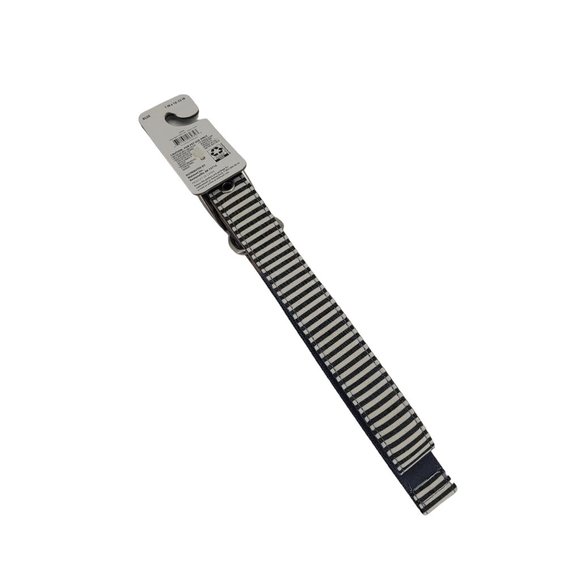 Dog Collar Large 16-22" Metal Clasp Vibrant Life Patterned Blue Stripes Nautical - Picture 3 of 5